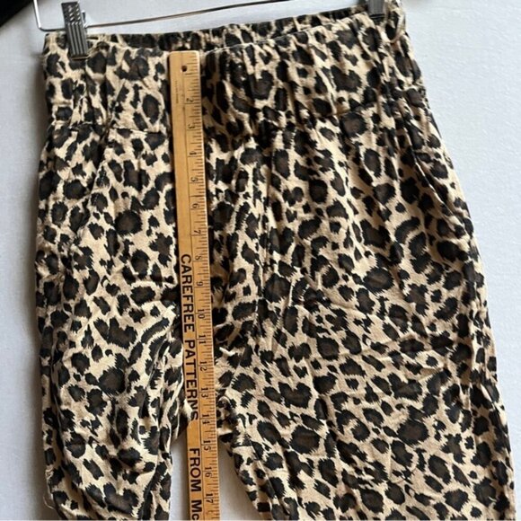 Zara Leopard pull on trouser joggers Sz M - Picture 11 of 11